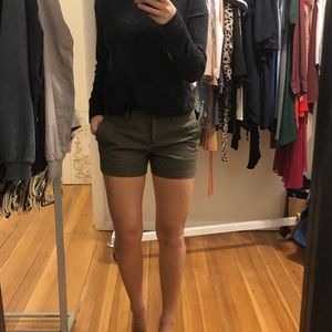 LOFT forest green shorts-size 00